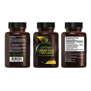 OptimaEarth Liquid Gold Curcumin with NovaSOL - Enhanced Absorption Turmeric Supplement - Supports Joint and Immune System Health - 185x More Bioavailable Than Traditional Curcumin Products