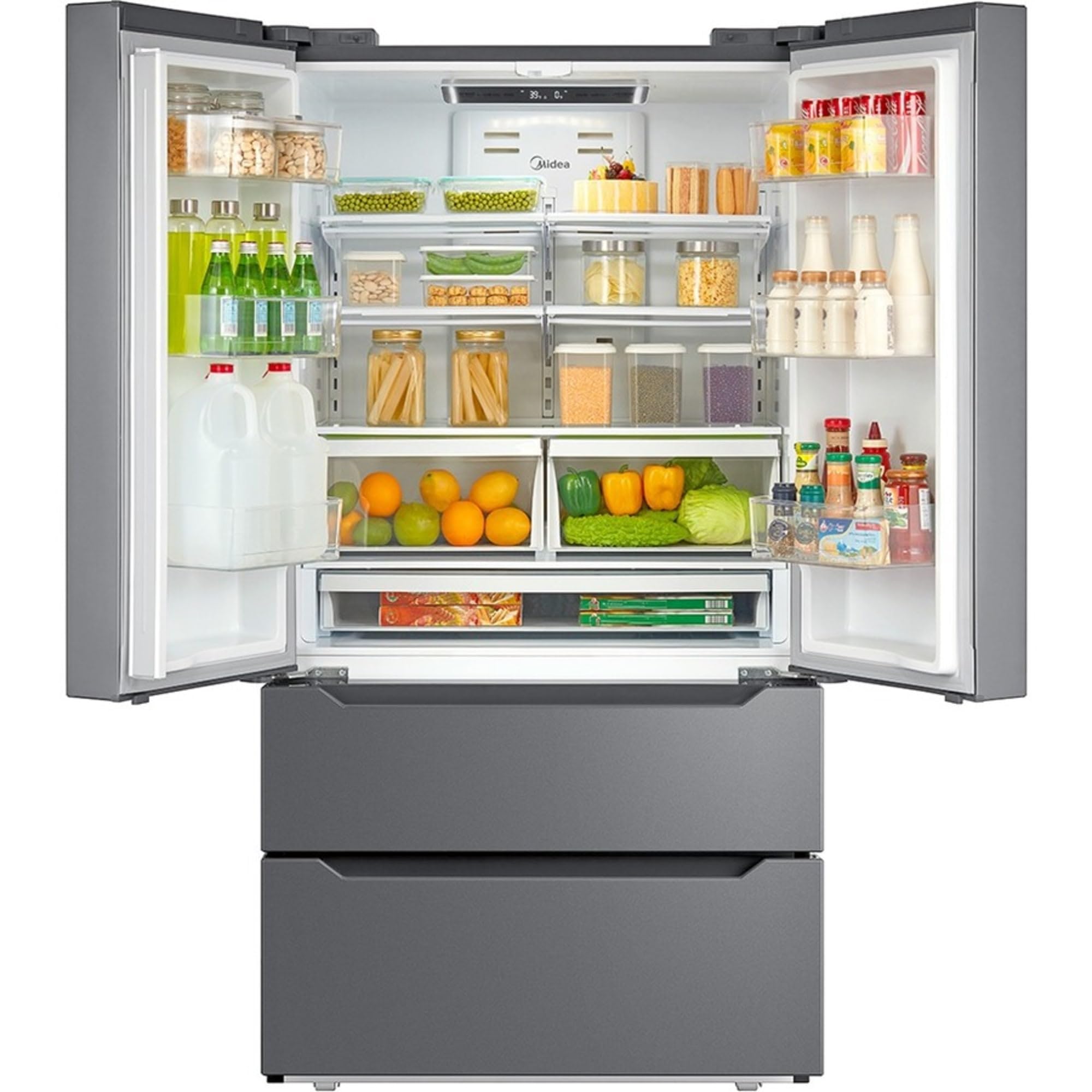 Midea 22.5 Cu. Ft. Counter-Depth 4-Door French Door Refrigerator