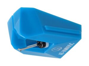 audio-technica at-vmn95c conical replacement turntable stylus, blue