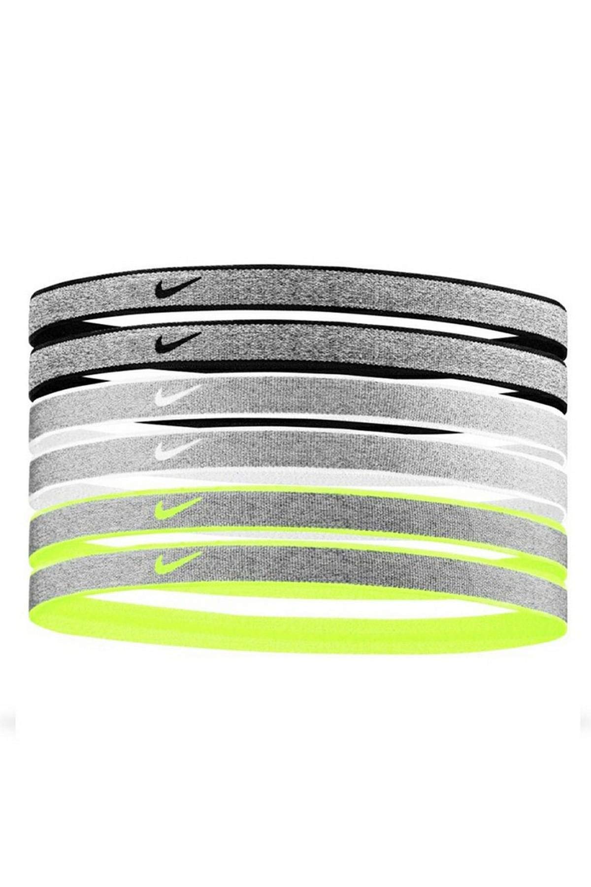 Nike Heathered Headbands 6PK Black/White/Volt OSFM