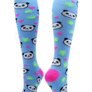 MadSportsStuff Happy Panda Bear OTC Socks (Sky Blue, Small)