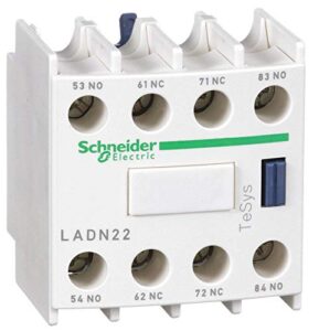 schneider electric iec auxiliary contact block, 10 amps, standard type, front mounting