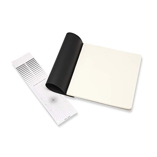 Moleskine Art Sketch Pad, Soft Cover, Square (7.5" x 7.5") Plain/Blank, Black, 48 Pages