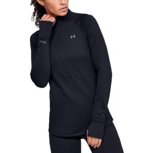 under armour women's coldgear base 4.0 ½ zip lg black