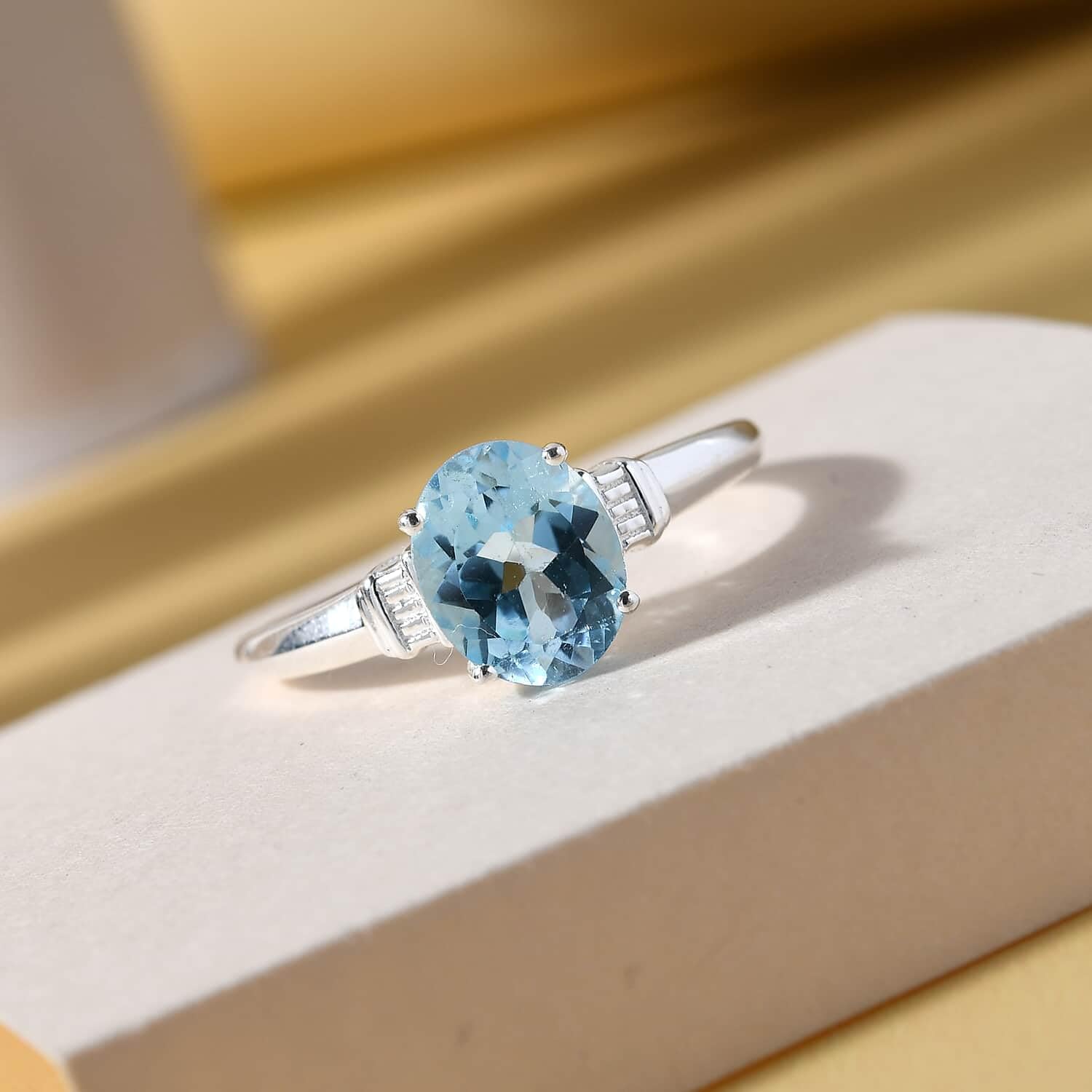 Shop LC Sky Blue Topaz November Birthstone Ring for Women 925 Sterling Silver Size 8 Ct 1.9 Birthday Gifts for Women