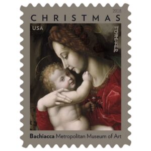 2018 madonna and child by bachiacca forever stamps by usps (2 booklets of 20)