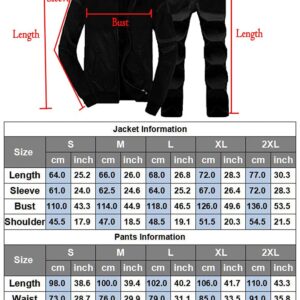 Lavnis Men's Casual Tracksuit Long Sleeve Running Jogging Athletic Sports Set Gray L