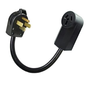 new 4-pin 14-50p male plug to 10-50r 3-prong female receptacle power cord adapter nema 250v for range stove oven