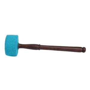 Hard Wood Felted Striker, Handmade Hard Wood Multi-purpose Tibetan Buddhism Singing Bowl Mallet Striker Stick for Meditation Chakra Healing Prayer and Yoga (Light blue)