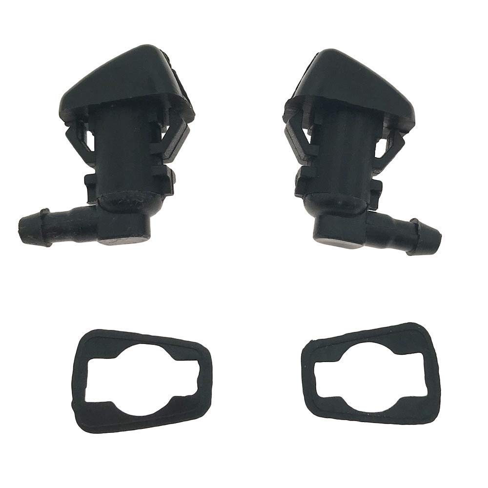 55157319AA Pack of 2 Windshield Washer Sprayer Nozzle Kit for 2008-2012 Liberty 2006-2010 Commander 2007-2011 Dodge Nitro Replace OE 55157319AA 4806312AA