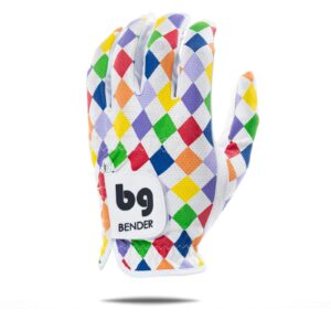 bg bender golf glove | wear on left | (argyle, mens small)