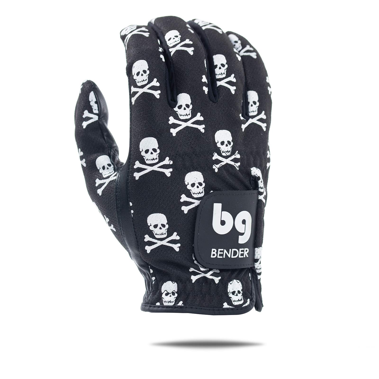 BG Bender Golf Glove | Wear On Right | (Crossbones, Mens XXL)