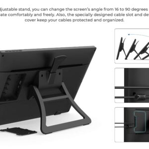 XPPen Artist 22 2nd Drawing Tablet with Screen Graphics Tablet 122% sRGB with 8192 Levels Battery-Free Stylus, 21.5inch Pen Display Compatible with Windows, Mac, Linux with Adjustable Stand