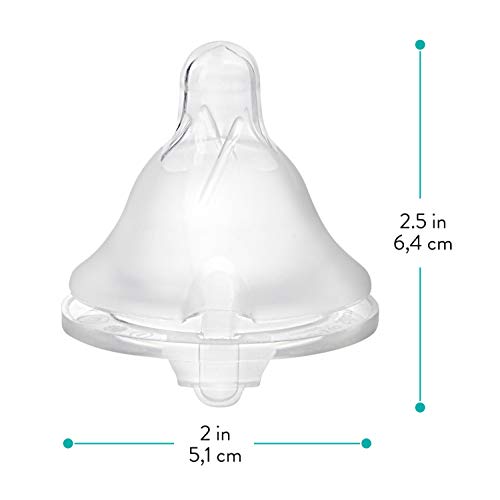 Evenflo Feeding Balance + Wide Neck BPA-Free Silicone Medium Flow Baby Bottle Nipple - 3 Months+, 6ct