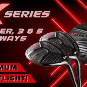 XL Big & Tall Senior Men's (+2" Longer Than Standard Length) Majek K-Series High Launch 460cc 10.5° Driver and 3 5 Fairway Wood Set Golf Clubs, Right Handed Senior Flex with Black Pro Velvet Grips