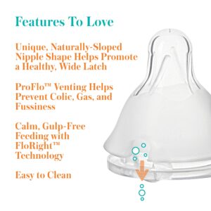 Evenflo Balance Plus Standard Neck Nipples for use with Evenflo Balance Plus Standard Neck Bottles, Fast Flow for 8 Months and up, 6-Pack