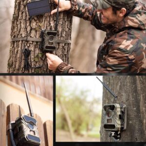 CREATIVE XP Cellular Trail Camera WiFi 16MP 1080P Outdoor Game Camera with No-Glow Night Vision Motion Activated IP54 Waterproof for Hunting or Property Security, 4G Plus