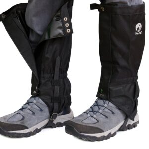 Pike Trail Waterproof Adjustable Leg Gaiters: For Hiking in Mud, Sand, and Snow - Hunting, Mountain Climbing, or Snowshoeing