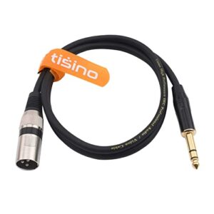 Disino 1/4 Inch TRS to XLR Male Balanced Signal Interconnect Cable Quarter inch to XLR Patch Cable - 3.3 Feet