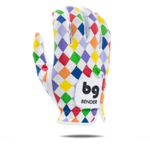 bg bender golf glove | wear on right | (argyle, mens large)