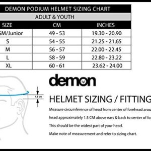 Demon United Podium Black/Black Full Face Mountain Bike Helmet- BMX Helmet- with Demon Viper MTB Goggles- 3 Goggle Color Options Available (White Goggle Frame, XLarge)