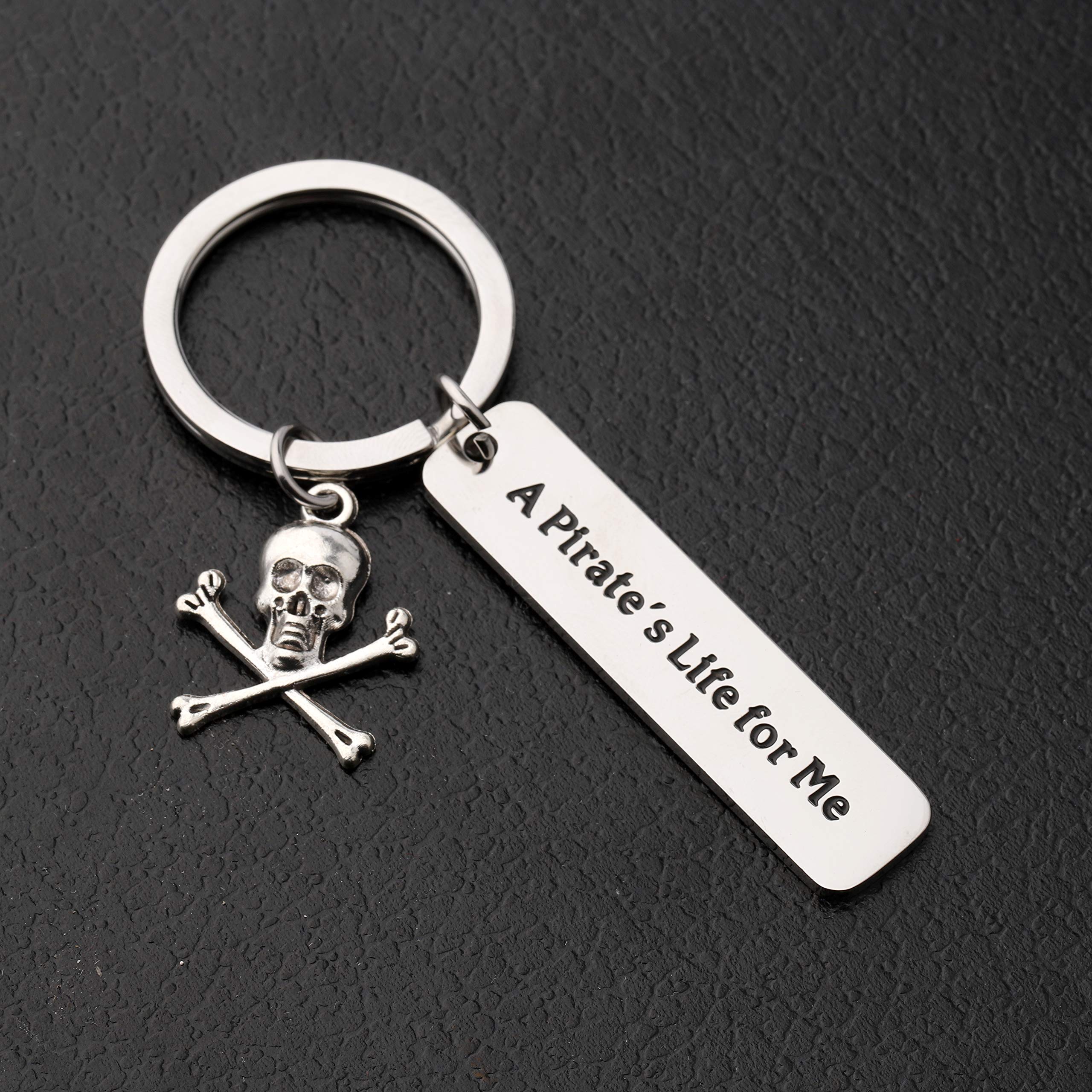 SEIRAA Pirates Keychain Skull Crossbones Charm Pirate Inspired Gift For Pirate lover Pirate Jewelry (pirate keychain)