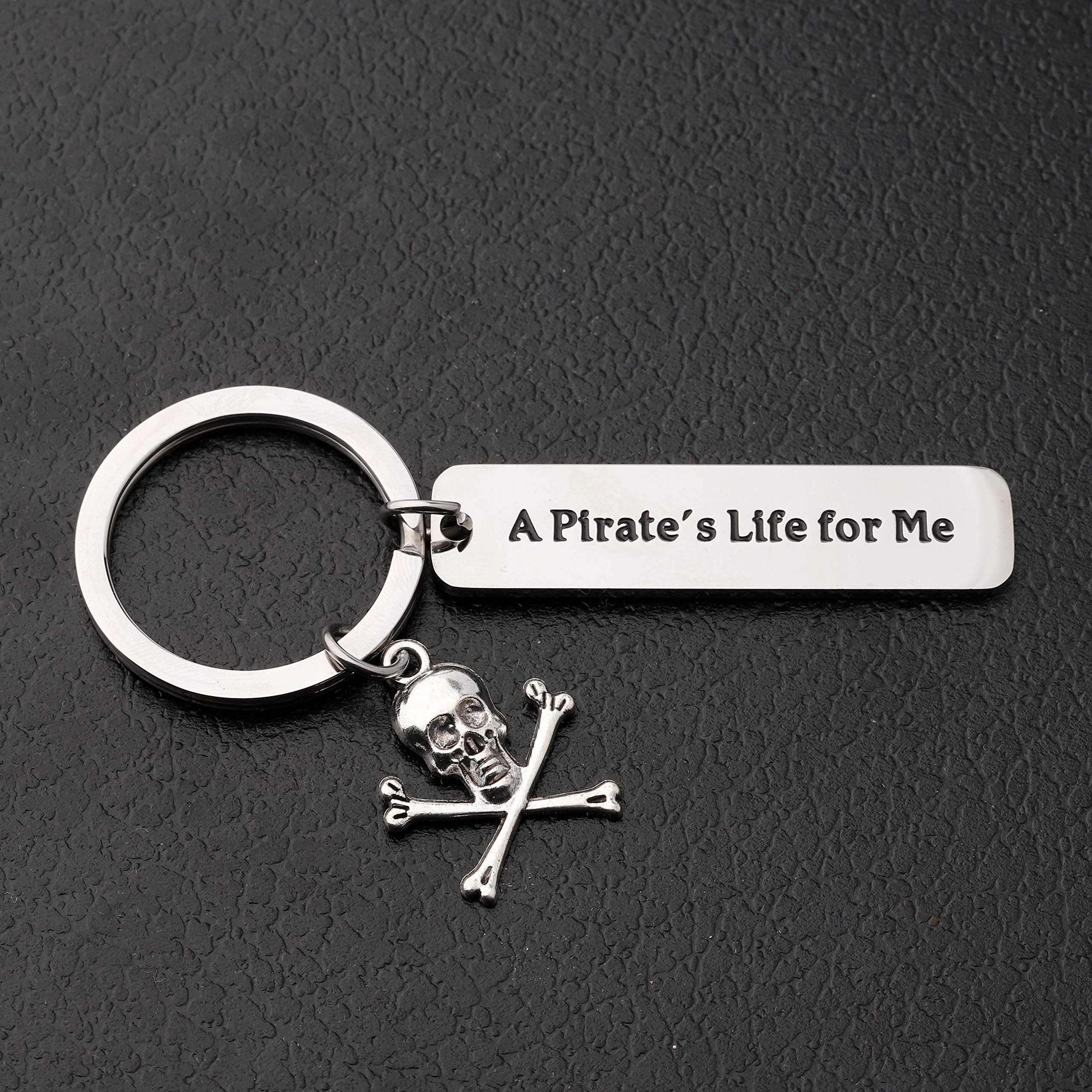 SEIRAA Pirates Keychain Skull Crossbones Charm Pirate Inspired Gift For Pirate lover Pirate Jewelry (pirate keychain)