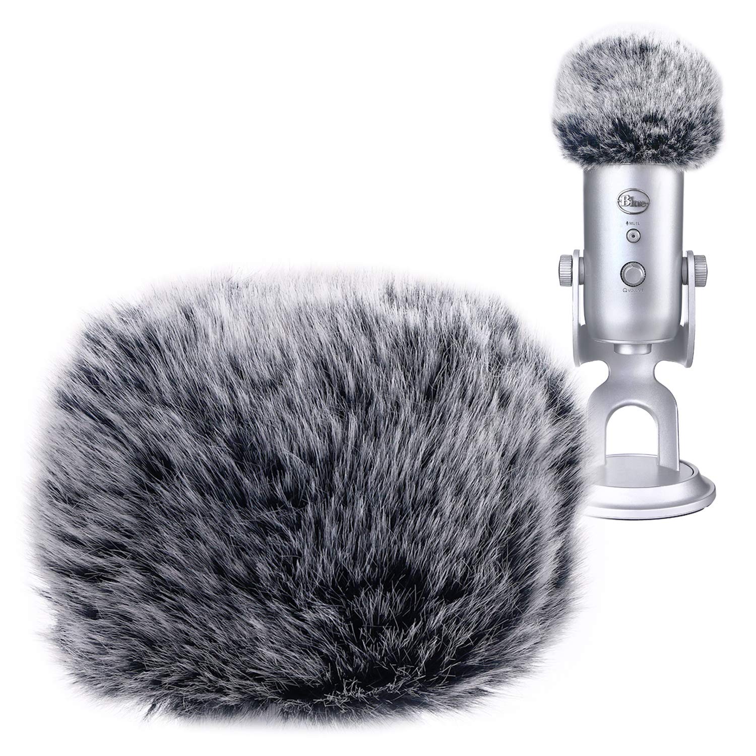 YOUSHARES Blue Yeti Pop Filter for Blue Yeti Microphone, Blue Yeti Pro USB Condenser Mic, Windscreen Muff for Filtering Plosives and Hissing Noise, Mic Wind Cover