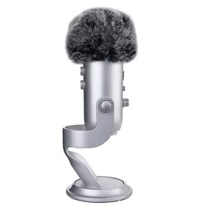 YOUSHARES Blue Yeti Pop Filter for Blue Yeti Microphone, Blue Yeti Pro USB Condenser Mic, Windscreen Muff for Filtering Plosives and Hissing Noise, Mic Wind Cover