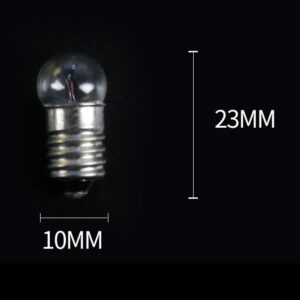 GutReise DC 50pcs E10 1.5V 0.3A Warm White Bulb Light Bulbs Miniature Screw Base (1.5V)