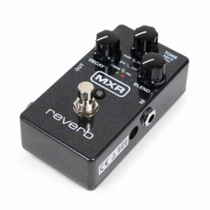 MXR M300 Reverb Analog Guitar Effects Pedal Bundle with 2 MXR Patch Cables, 6 Dunlop Picks, and 9V Power Supply