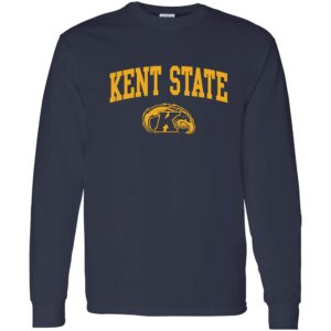 ugp campus apparel al03 - kent state golden flashes arch logo long sleeve - medium - navy