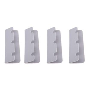 4Pieces Durable Inflatable Boat Rib Dinghy Hook Clip Brackets Marine Gray