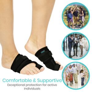 Vive Bunion Brace (Pair) - Big Toe Corrector Straightener with Splint - Hallux Valgus Pad, Joint Pain Relief, Alignment Treatment - Orthopedic Sleeve Foot Wrap Support for Men and Women (Black)