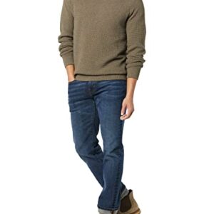 The Knitwear Lab Men's 3D Textured Hoodie Pullover Sweater Bark X-Large