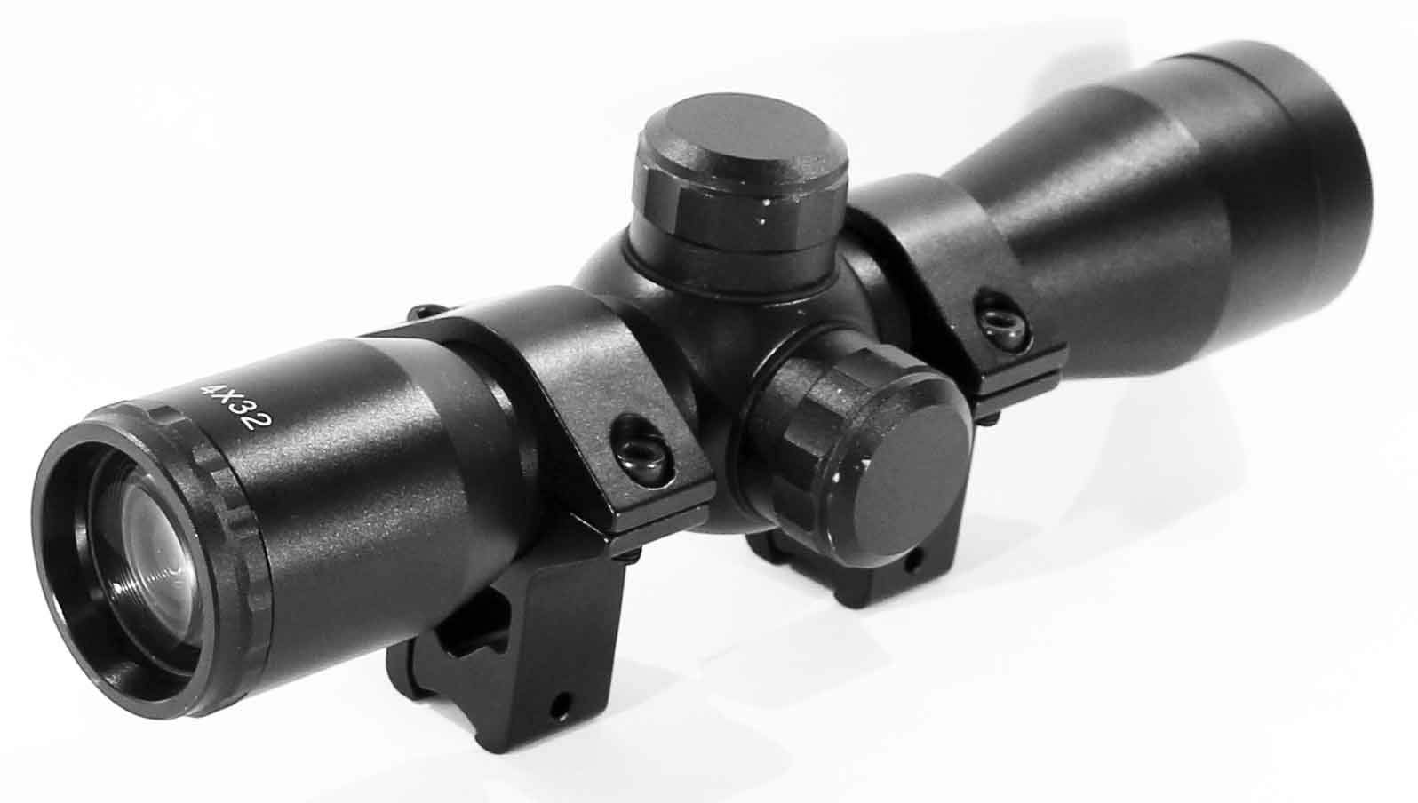 Trinity 4X32 hunting scope for Savage Model 64 dovetail rail system mildot reticle aluminum black hunting optics tactical accessory target range gear.