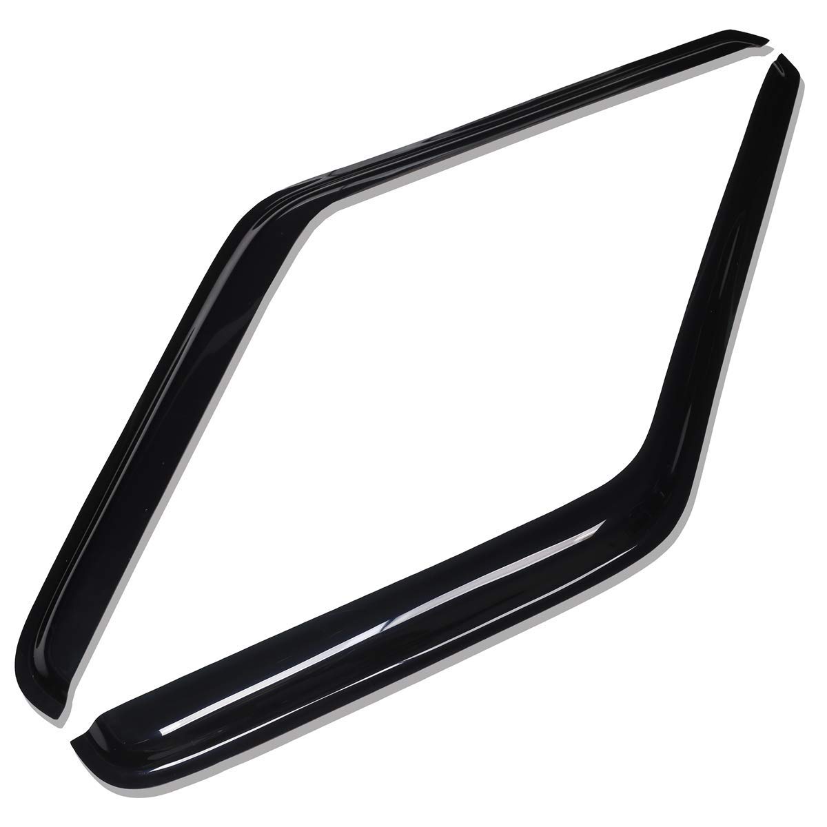 Lightronic WV92068 Outside-Mount Side Window Visor Deflector Rain Guard, Dark Smoke, 2-Pieces Set, Fit 1980-1996 Ford Bronco, 1980-1996 F-150/F-250/F-350, 1997 F-250 HD, Regular Cab/SuperCab/SuperCrew