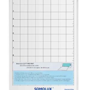 Standard-Grip Cutting Mat 12 ×8 3Pcs by Somolux, Suit for Kricut, Silhouette Electronic Die Cutting Machine Replacement, Clear