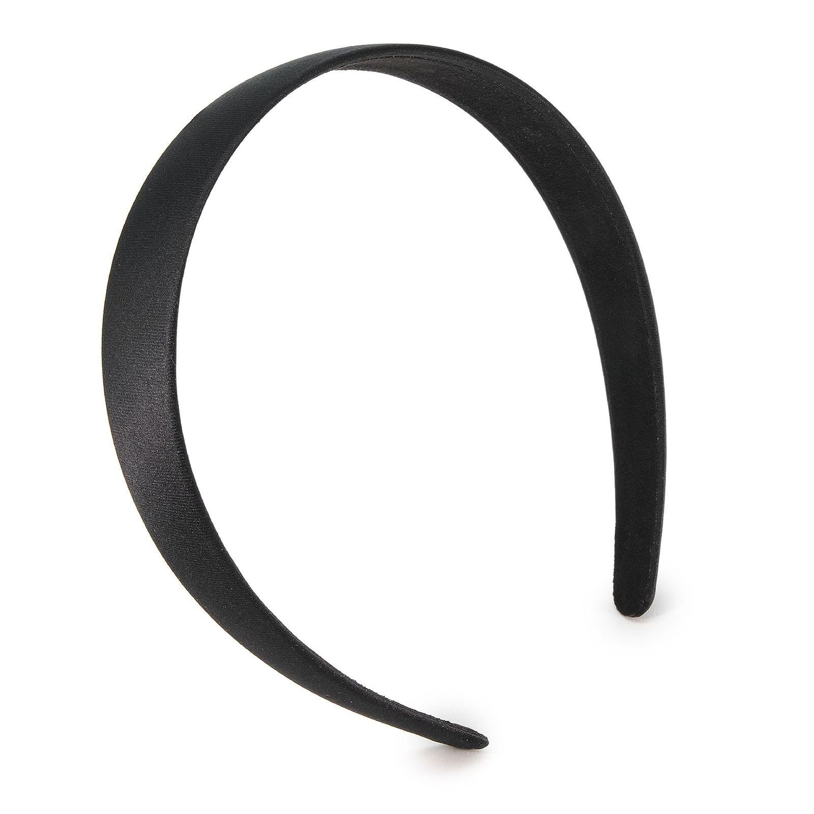 Genie Crafts 24 Pack Black Headbands for Women - 1 Inch Wide Non-slip Satin Headband for DIY (4.8 x 5.75 x 1)