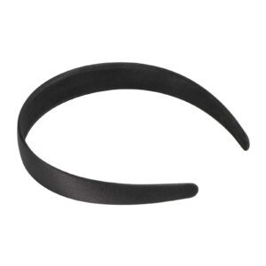 Genie Crafts 24 Pack Black Headbands for Women - 1 Inch Wide Non-slip Satin Headband for DIY (4.8 x 5.75 x 1)