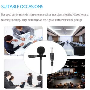 Sujeetec Lavalier Microphone Lapel Microphone Compatible with Wireless Transmitter - Unidirectional Condenser Mic - 3.5mm Screw Lock Plug