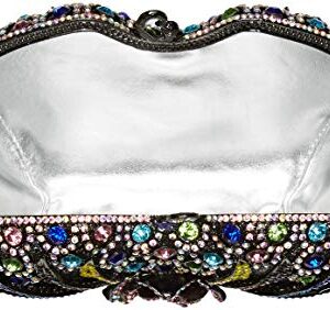 MOSSMON Formal 3D Flower Rhinestone Crystal Clutch Evening Wedding Bag For Women