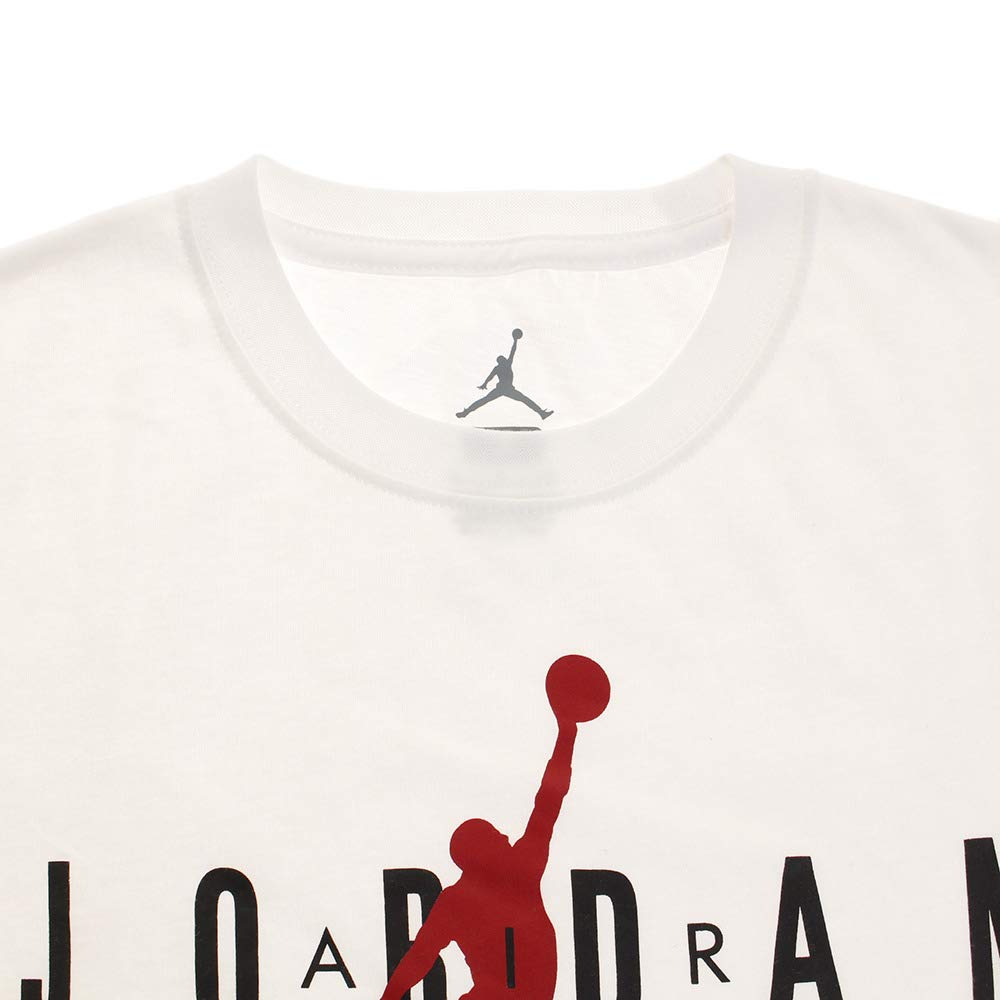 Jordan Boy's Logo T-Shirt (Big Kids) White MD (10-12 Big Kid)