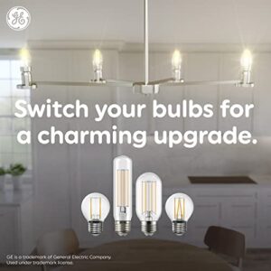 GE Reveal LED Light Bulbs, Candle Lights, 60 Watts, Clear Decorative B11 Bulbs, Small Base (8 Pack)