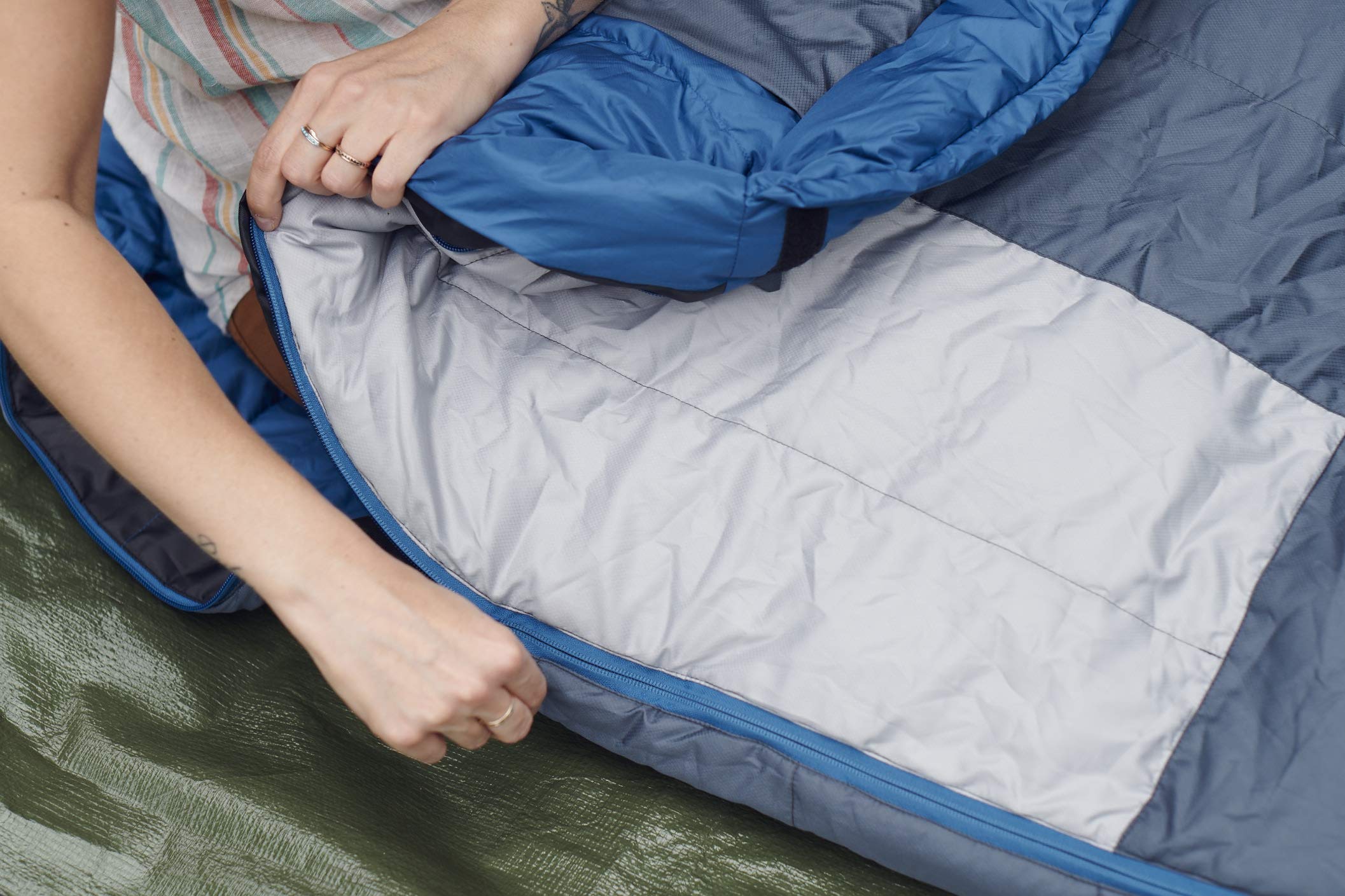 OmniCore Designs Multi Down Mummy Sleeping Bag -10°F / -23.3℃ with Compression Stuff Sack and Storage Mesh Sack, Reg - Up to 6'2"