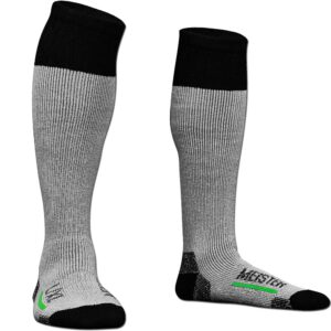 Meister Performance Wool Blend Over-The-Calf Socks - Warm, Dry & Comfortable - Heather Gray - Large/X-Large - 2 Pairs