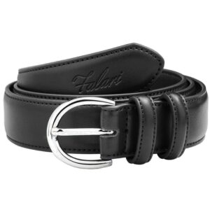 Falari Women Genuine Leather Belt Fashion Dress Belt With Single Prong Buckle 6028-Black-M