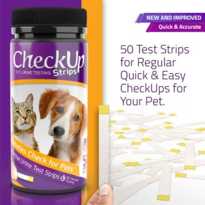 KIT4CAT CheckUp Glucose Urine Testing Strips for Cats and Dogs - Detection of Glucose Levels x 50