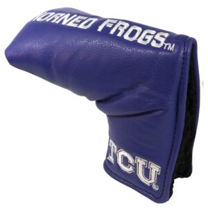 team golf ncaa tcu horned frogs vintage blade putter cover golf club vintage blade putter headcover, form fitting design, fits scotty cameron, taylormade, odyssey, titleist, ping, callaway