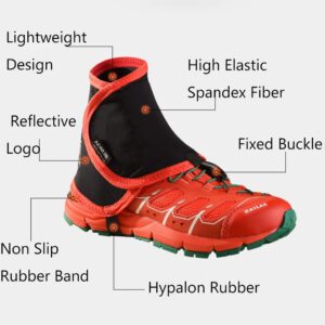 AONIJIE Outdoor Low Ankle Walking Gaiters Lightweight Protective Shoe Covers for Camping Hiking Hunting